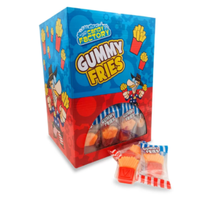 Mini Gummy Fries 10g single fry shaped fruity gummy sweet from Planet Pick n Mix