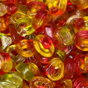 HARIBO friendship ring sweets in bright colours with chewy texture in pick n mix