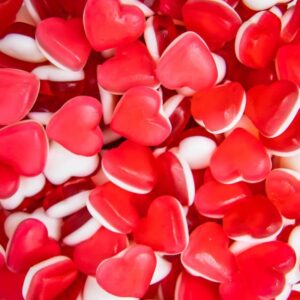 HARIBO heart throbs sweets with foam base and jelly top in colourful heart shapes